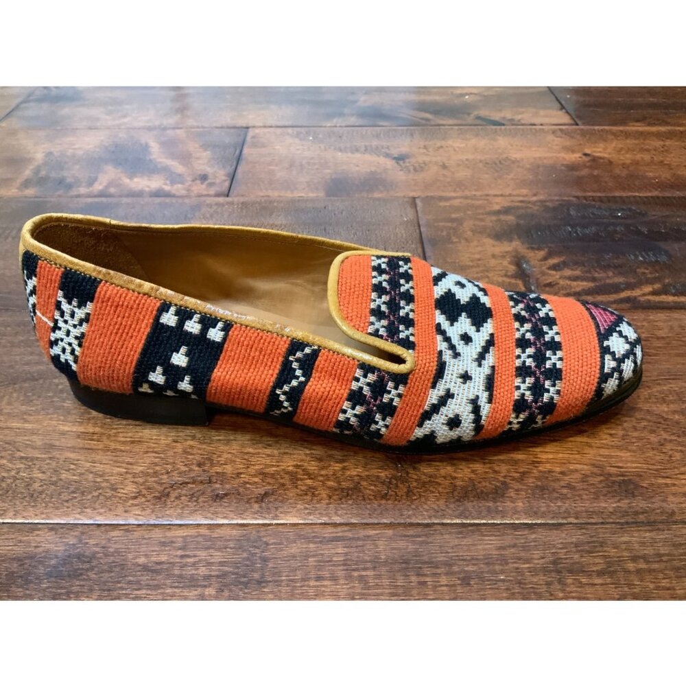 Cobra Society Multicolor Geometric Stitched Loafers, Size 7.5 | 7.5